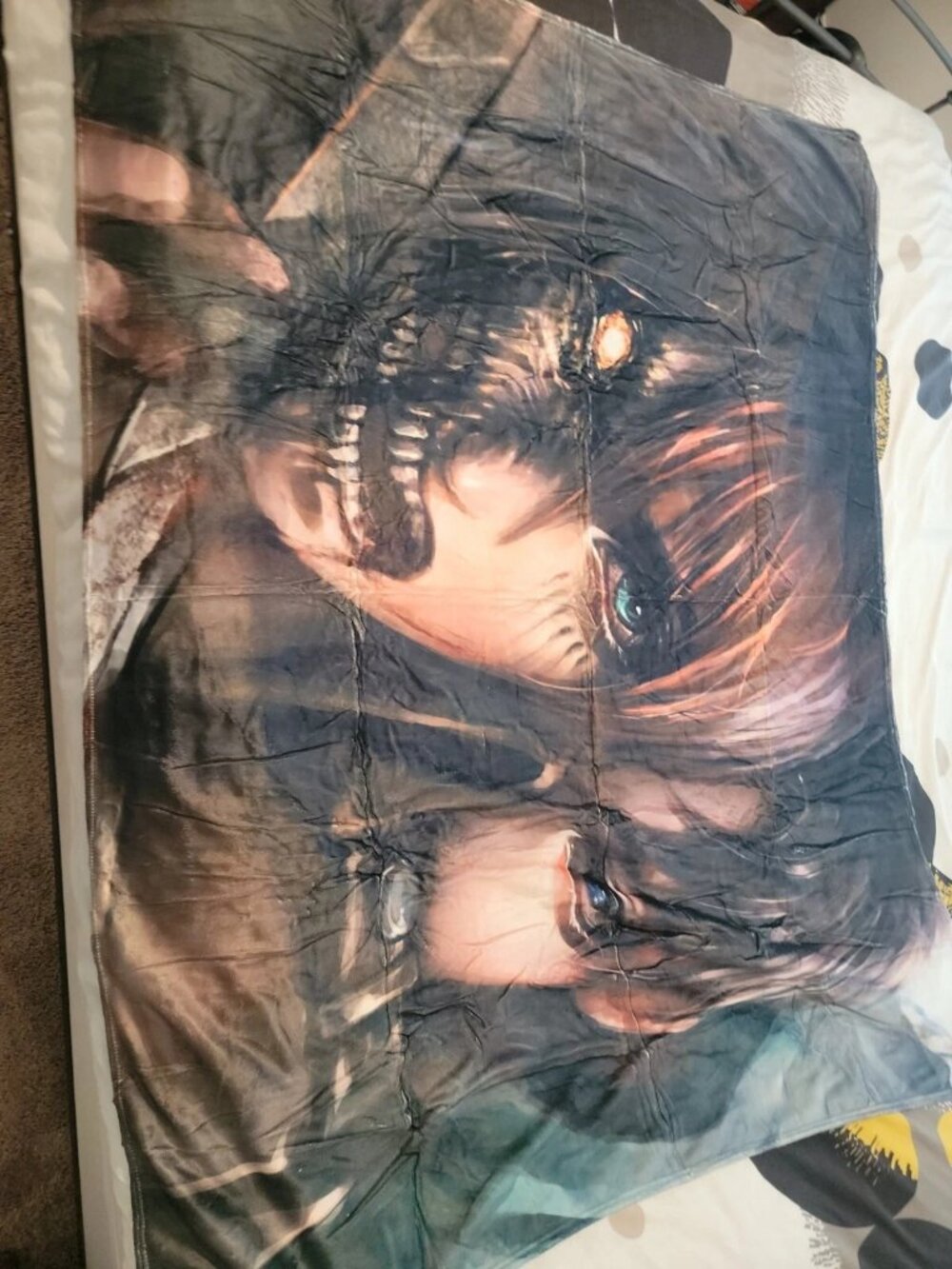 New Levi Eren Attack on Titan Season 2 Fleece Throw Gift Blanket Colossal Anime